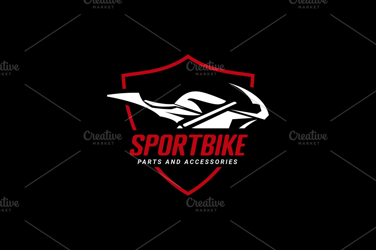 Sportbike logo illustration, a Branding & Logo Template by Dyn Studio