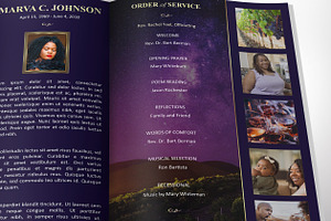 Vineyard Funeral Program Word 4 Pgs