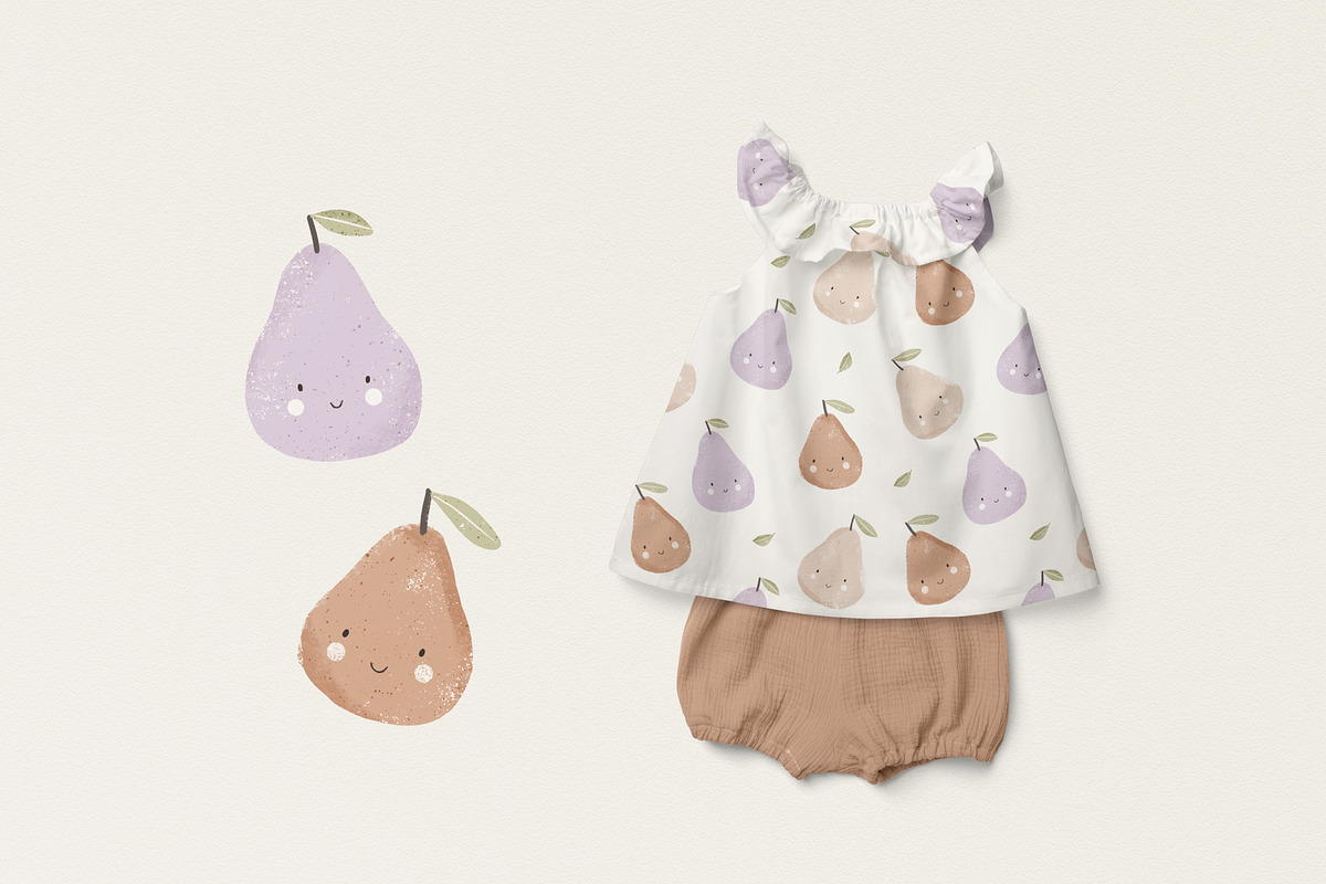 Cute pears, a Pattern Graphic by Olena Kuznietsova (Photo 8 of 8)