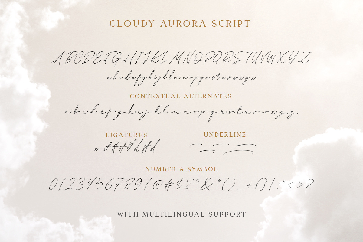Cloudy Aurora - Font Duo (+LOGOS), a Serif Font by Sarid Ezra (Photo 11 of 12)