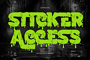 Sticker Access - Dripping Font, a Symbol Font by 177Studio (Thumbnail 1 of 8)