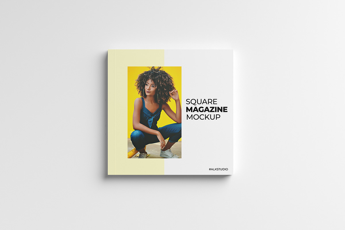 Square Magazine Mockup, a Print Template by AlkStudio (Photo 3 of 15)