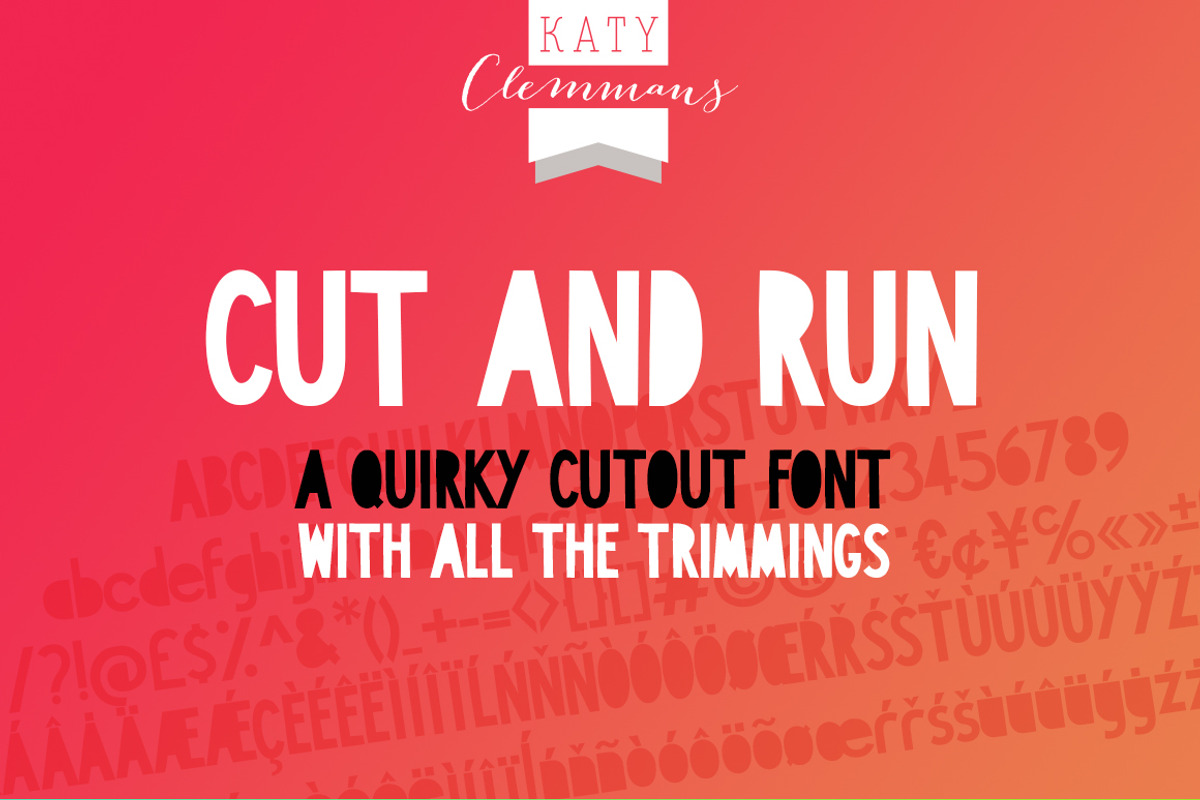 CUT AND RUN font preview 6