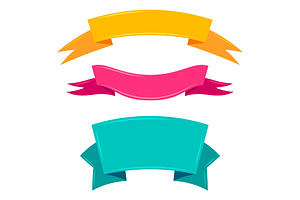 Abstract paper ribbons set., a Decorative Illustration by incomible