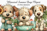 Whimsical Summer Dogs Clipart, an Illustration by Craft Nest (Thumbnail 1 of 11)
