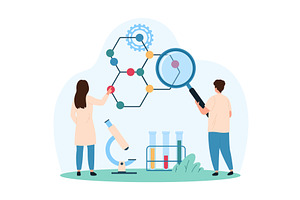 Study chemical formula structure, an Illustration by Flashvector