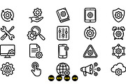 Tech Gear Icon Set, an Illustration by designvectx (Thumbnail 3 of 3)
