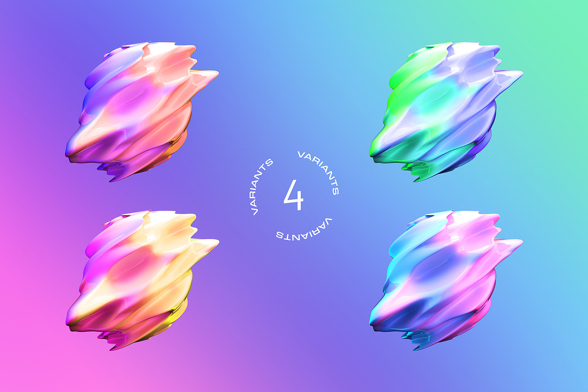 3D Gradient Abstract - 168 Shapes, an Object Graphic by assetpro.design (Photo 8 of 10)