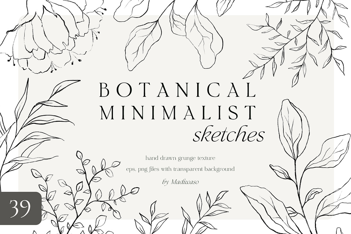 Minimalist floral botanical line art, a Decorative Illustration by Madiwaso (Photo 1 of 9)