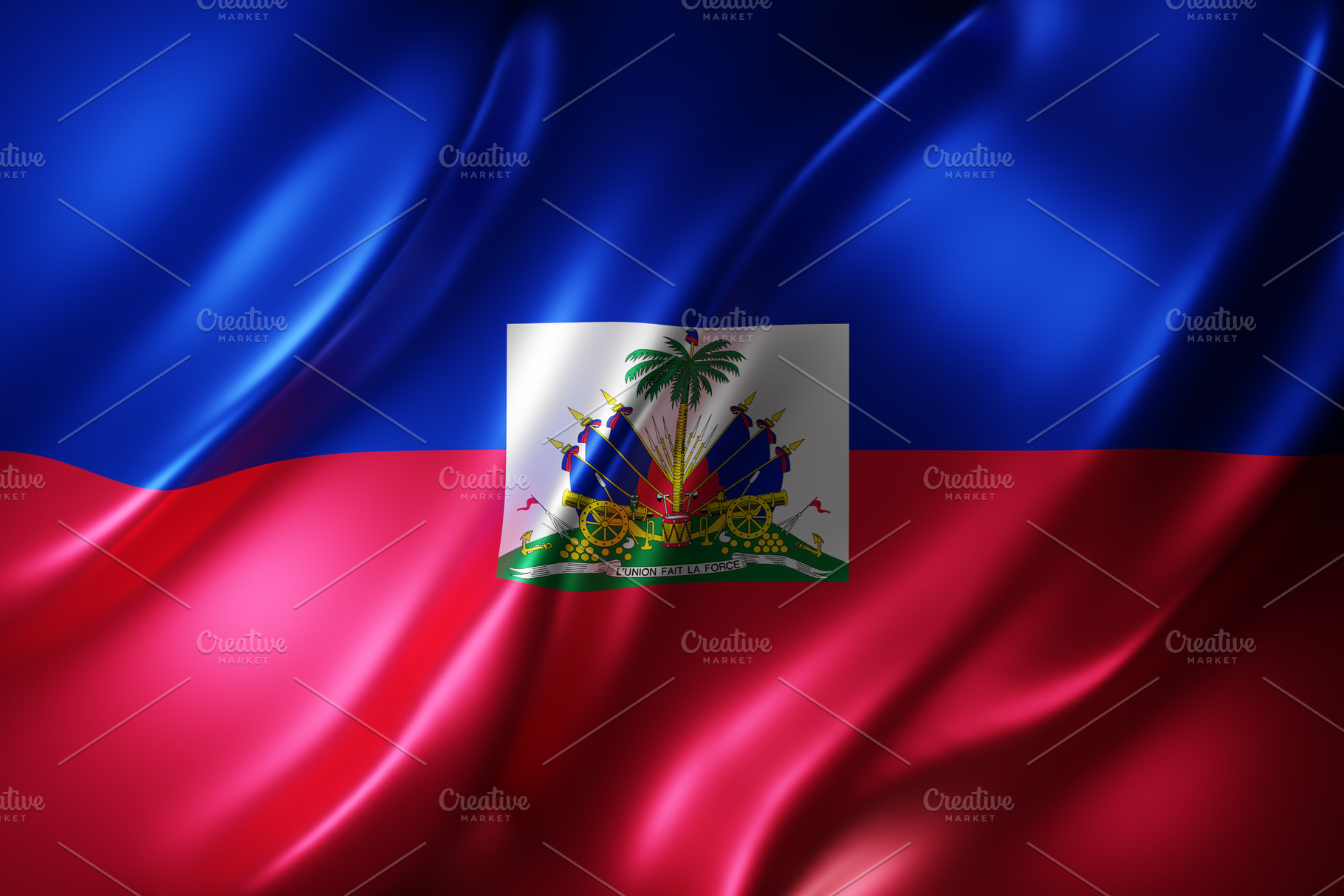 Haiti 3d flag, an Abstract Photo by De todo un poco