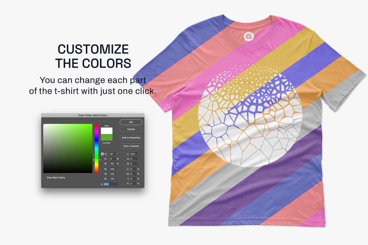 Bella 3650 Short Sleeve Tee Mockups, a Shirt Mockup by GraphicHero (Photo 5 of 9)