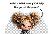 Easter Whimsical Girl & Animals PNG, an Illustration by one-touch (Thumbnail 10 of 11)
