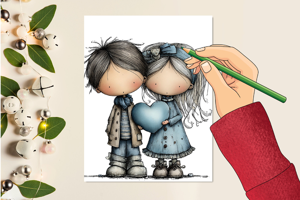 Quirky Valentine Clipart, an Illustration by designcity5 (Photo 3 of 5)