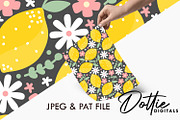 Cute Ditsy Flowers And Lemons, a Pattern Graphic by Dottie Digitals (Thumbnail 2 of 2)