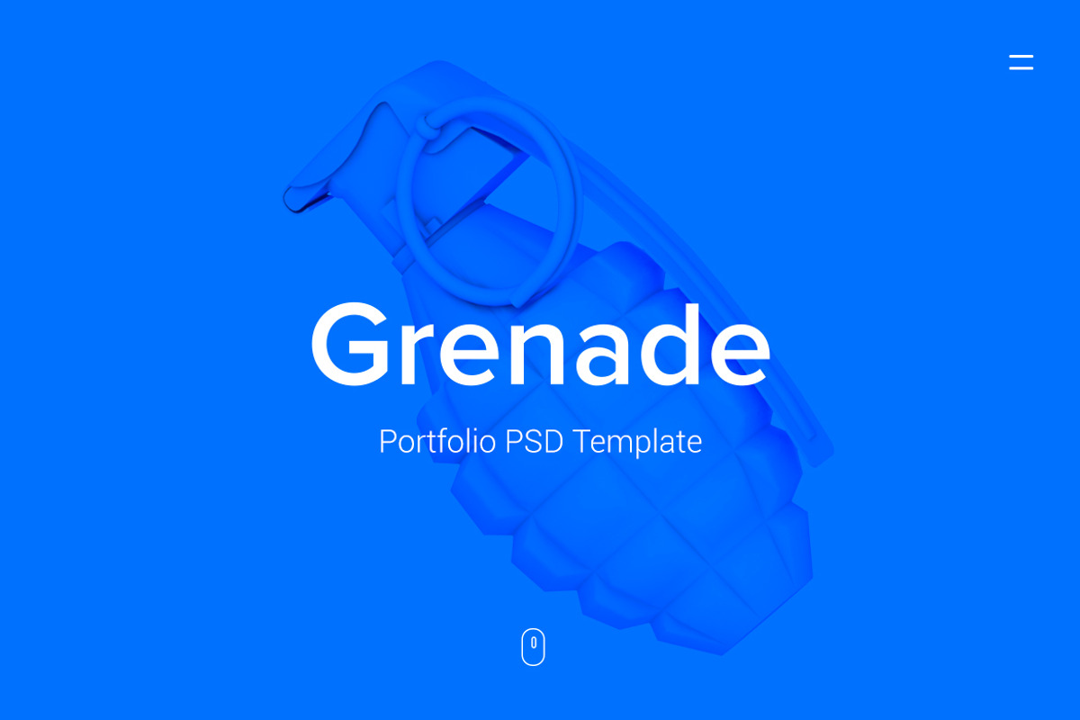 Grenade - Portfolio PSD Template, a Websites & App Template by Zomorsky (Photo 1 of 2)