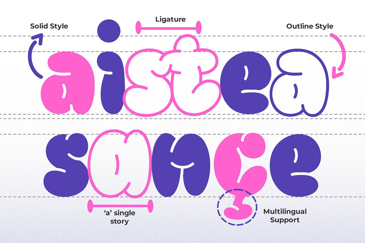 Quick Brisky - Bubble Graffiti Font, a Font by Typia Nesia (Photo 2 of 13)