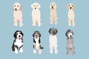 Doodle Vector Art Bundle Poodle Mix