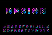 Color striped luxury alphabet, a Solid Icon by ExpressShop (Thumbnail 1 of 4)