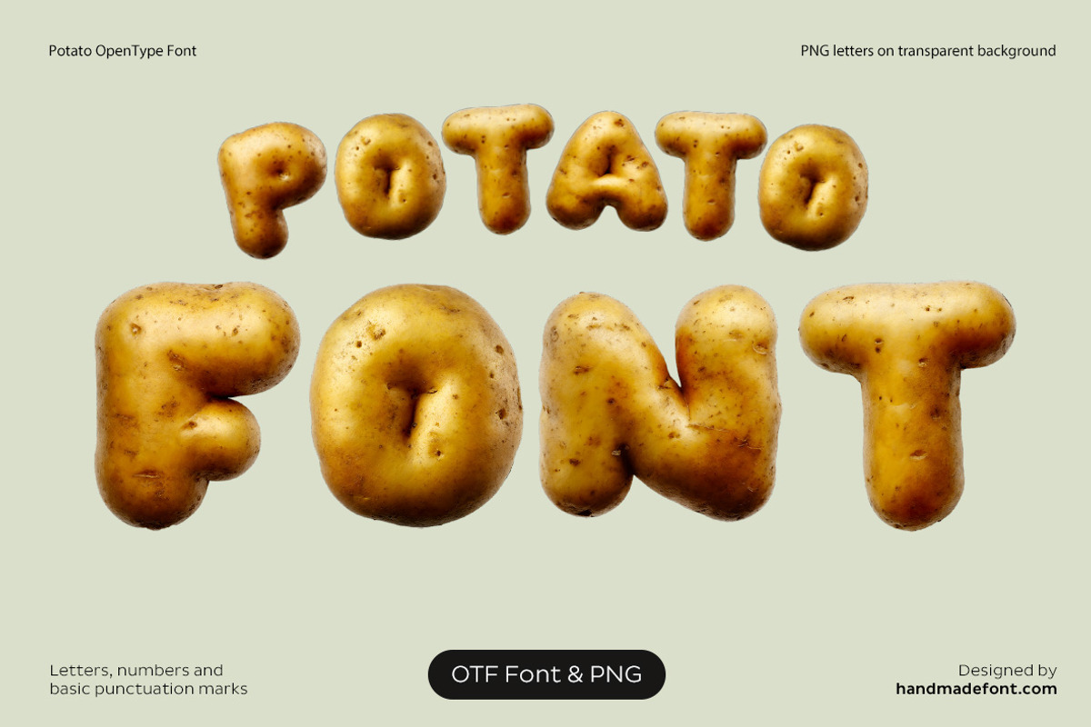 Potato Font, a Handwritten Font by Handmadefont (Photo 1 of 10)