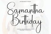 Samantha Birthday, a Handwritten Font by InermediaSTUDIO (Thumbnail 1 of 8)