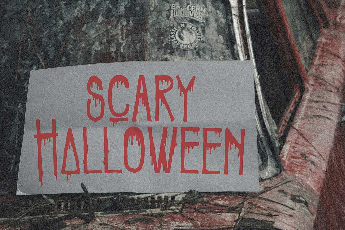 Faols Buloed Dripping Horror Display, a Sans Serif Font by Maulana Creative (Photo 3 of 7)
