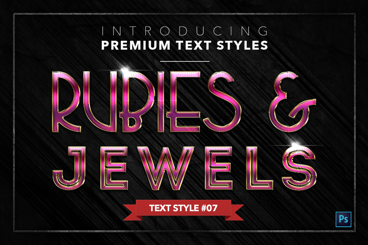 Rubies & Jewels #2 - 15 Text Styles, a Layer Style Add-On by Jonas Stensgaard (Photo 8 of 18)