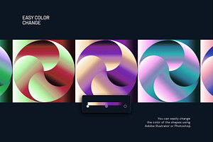 200 Gradient Geometric Shapes