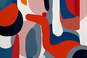 Colorful abstract red ,white, blue, an Abstract Photo by ComfortQ