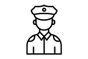 Police Officer Line Icon, an Icon by Pexelpy (Thumbnail 1 of 2)