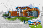 Architecture Drawing Art Ps Action, a Brushes & More by Studio Retouch (Thumbnail 5 of 11)