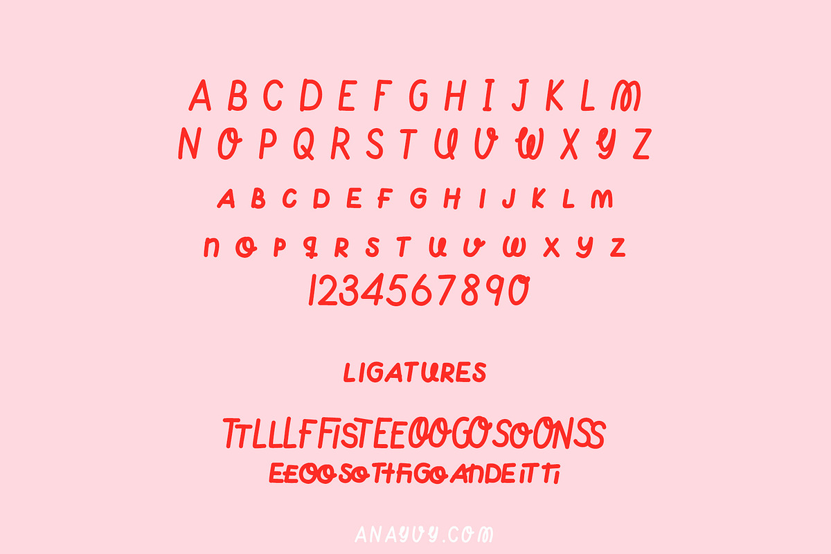 Taste of Sweet | handwritten font preview 4
