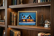 Cozy Winter House Night Background, a Holiday Photo by Aura Canyon HQ (Thumbnail 5 of 7)