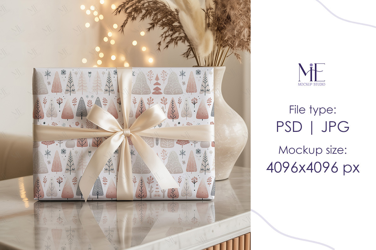 Gift Wrapping Paper Mockup Wrap, a Mockup by Mie Mockup Studio (Photo 6 of 7)