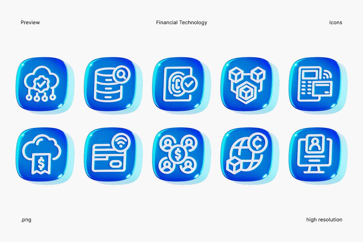 Financial Technology 3D Icon Set, an Object 3D Model by Eklip Studio (Photo 2 of 4)
