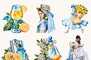 Mediterranean Summer Girl Clipart, a Person Illustration by BusyDaydesign (Thumbnail 6 of 9)