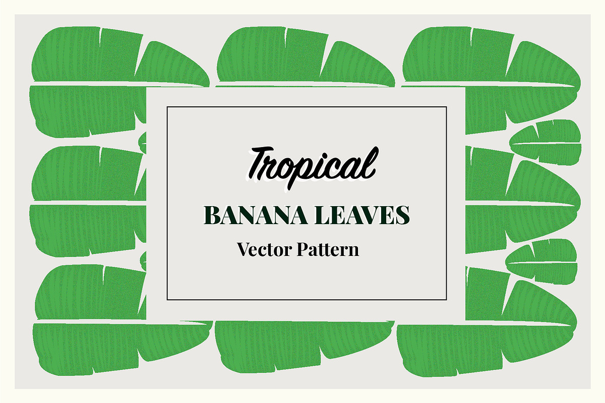 Tropical Banana Leaves Vector Patter, a Pattern Graphic by RedRiver Studio (Photo 3 of 6)
