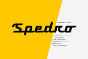 Spedro | Sporty Script Font, a Script Font by Digitype Studio (Thumbnail 1 of 11)