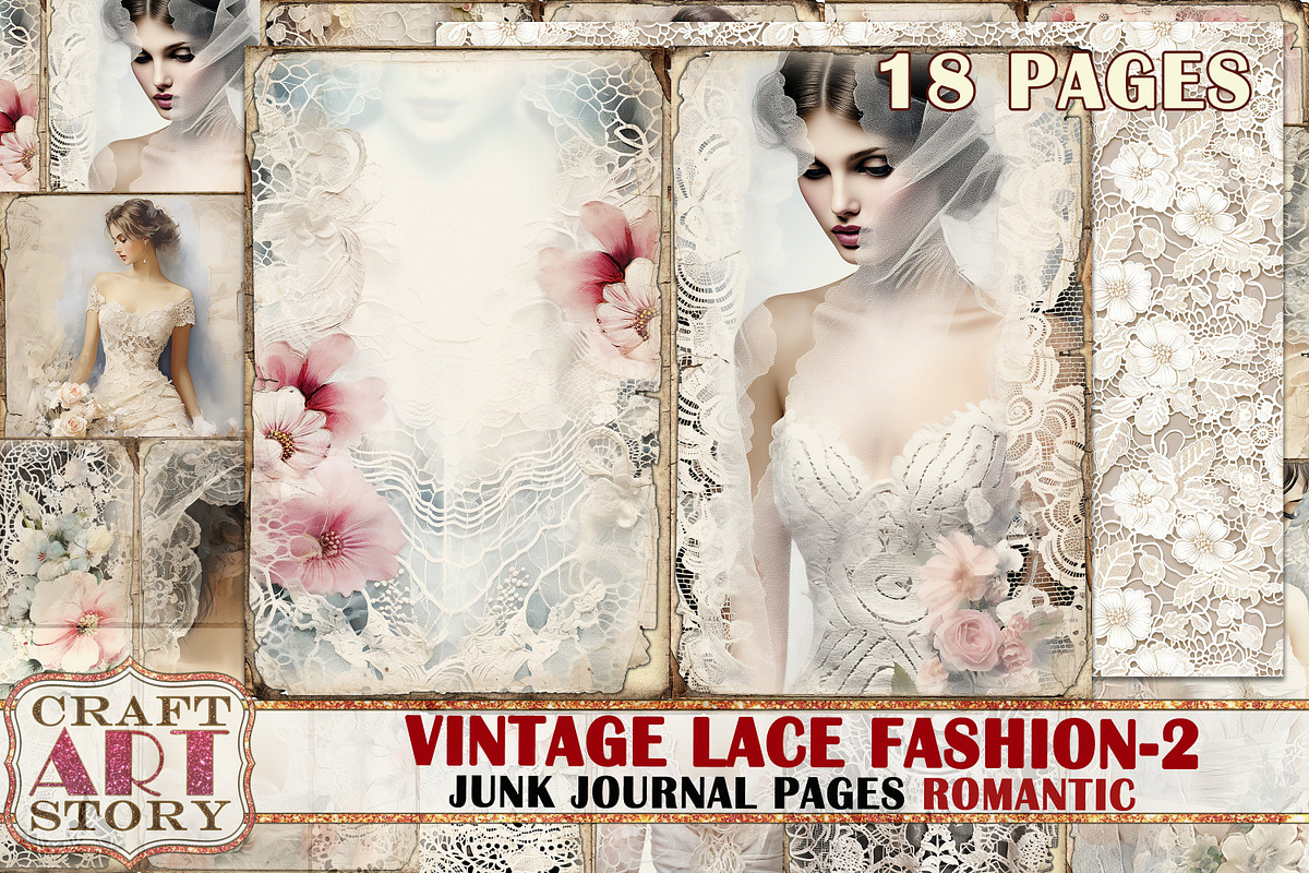 Lace fashion Junk Journal Kit part 2, a Person Illustration by CraftArtStory (Photo 1 of 6)