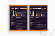 Purple Background Resume CV, a Resume Template by iDoodle Studio (Thumbnail 1 of 3)