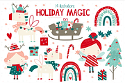 Bumper Christmas clipart set, an Animal Illustration by Poppymoondesign (Thumbnail 8 of 12)