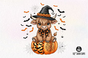 Coquette Halloween Highland Cow Png, an Illustration by Dream Creation (Thumbnail 1 of 5)