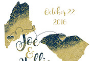 Gold Watercolor 50 States Creator, an Illustration by ClipartBrat Graphics (Thumbnail 5 of 6)