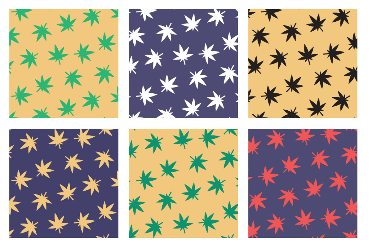 Marijuana Patterns (+ Bonus!), a Pattern Graphic by Chau (Photo 2 of 5)