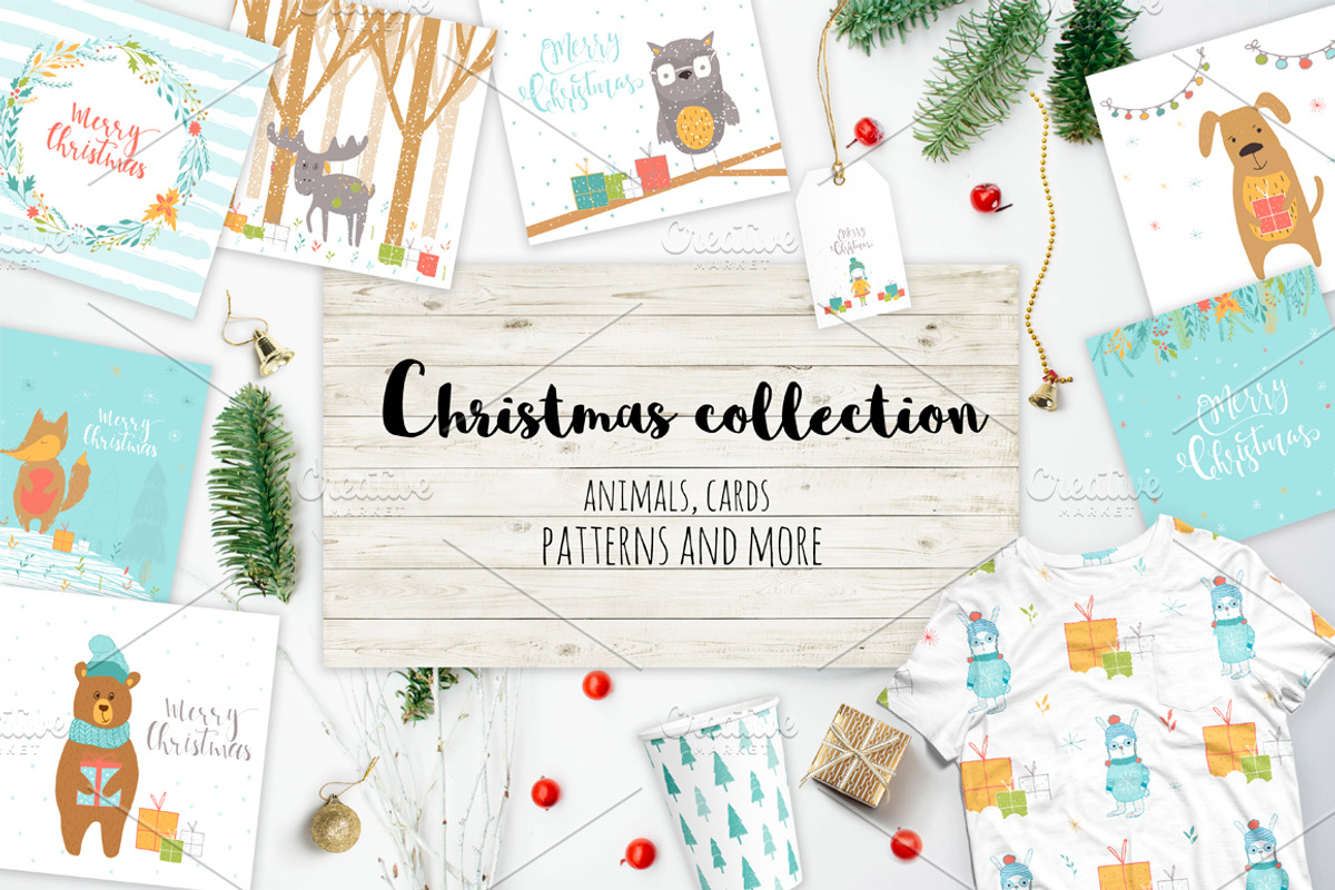 Very Christmas Animals, an Animal Illustration by UTM Studio (Photo 1 of 9)