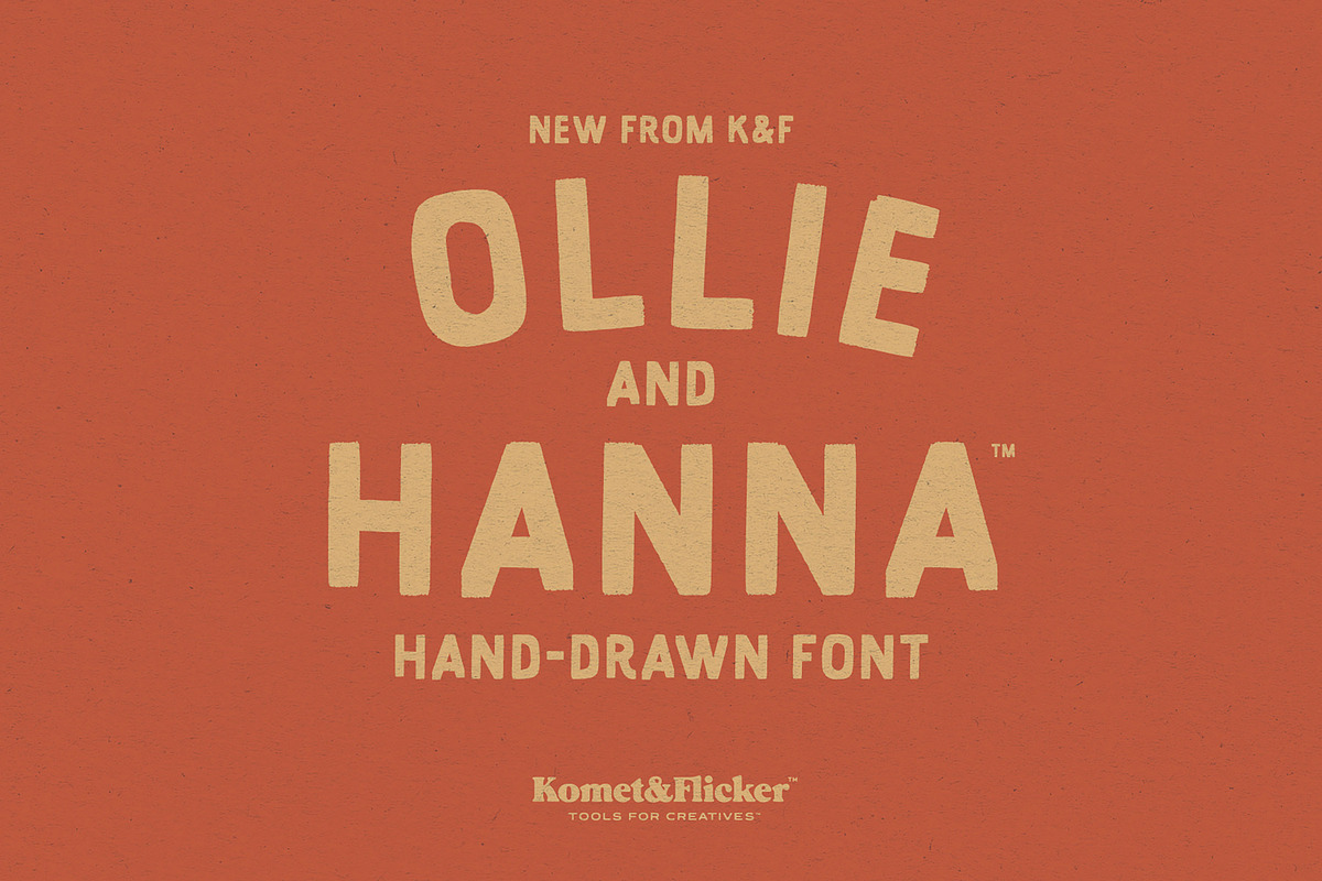 Ollie and Hanna, a Sans Serif Font by Komet & Flicker (Photo 1 of 13)