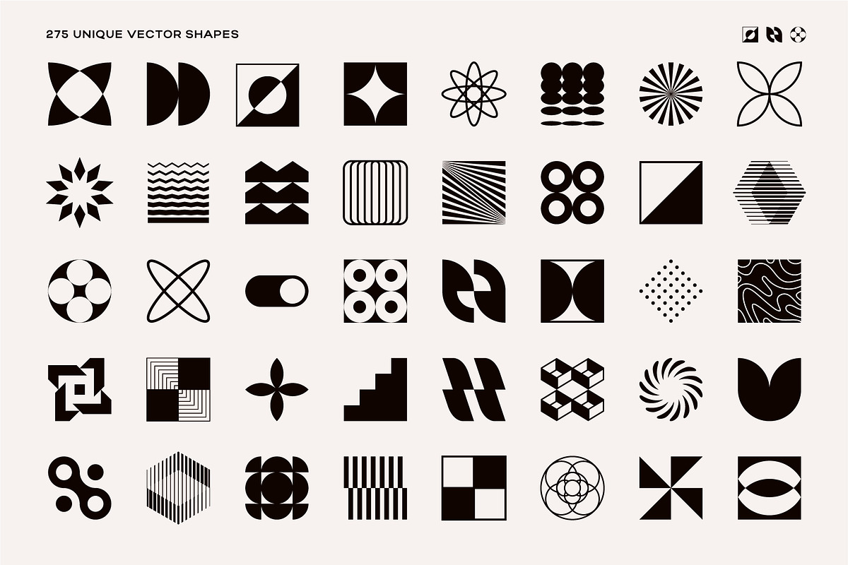 275 Modern Geometric Vector Elements, an Object Graphic by Vecster (Photo 3 of 19)