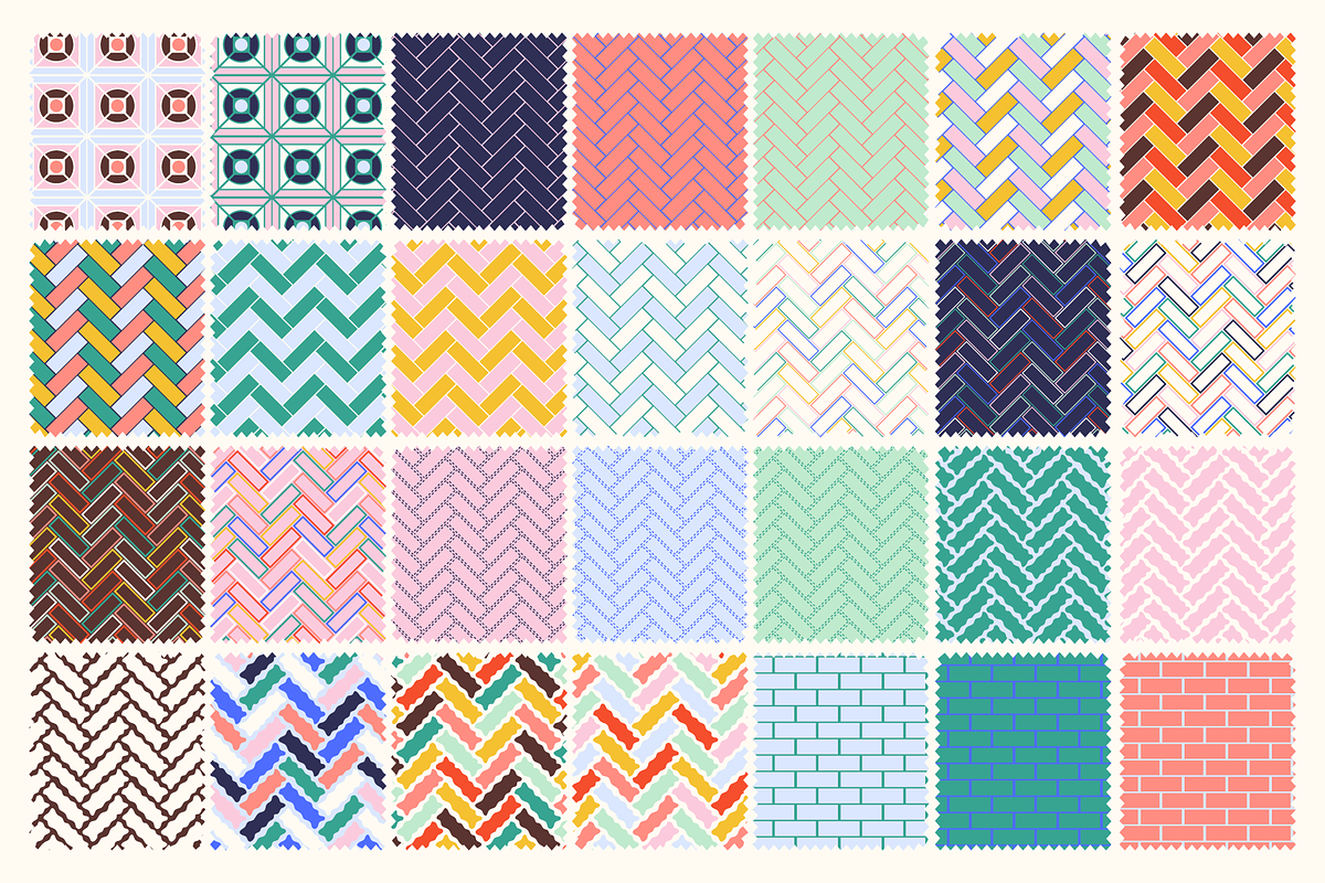 Colorful Herringbone Patterns, a Pattern Graphic by KT Designs (Photo 8 of 10)