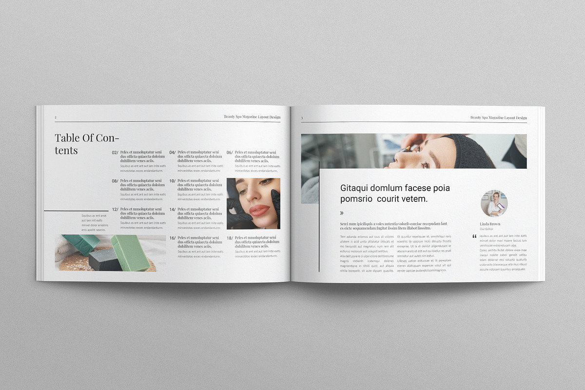 Digital Beauty Spa Magazine Design, a Magazine Template by TemplatesForest (Photo 3 of 10)