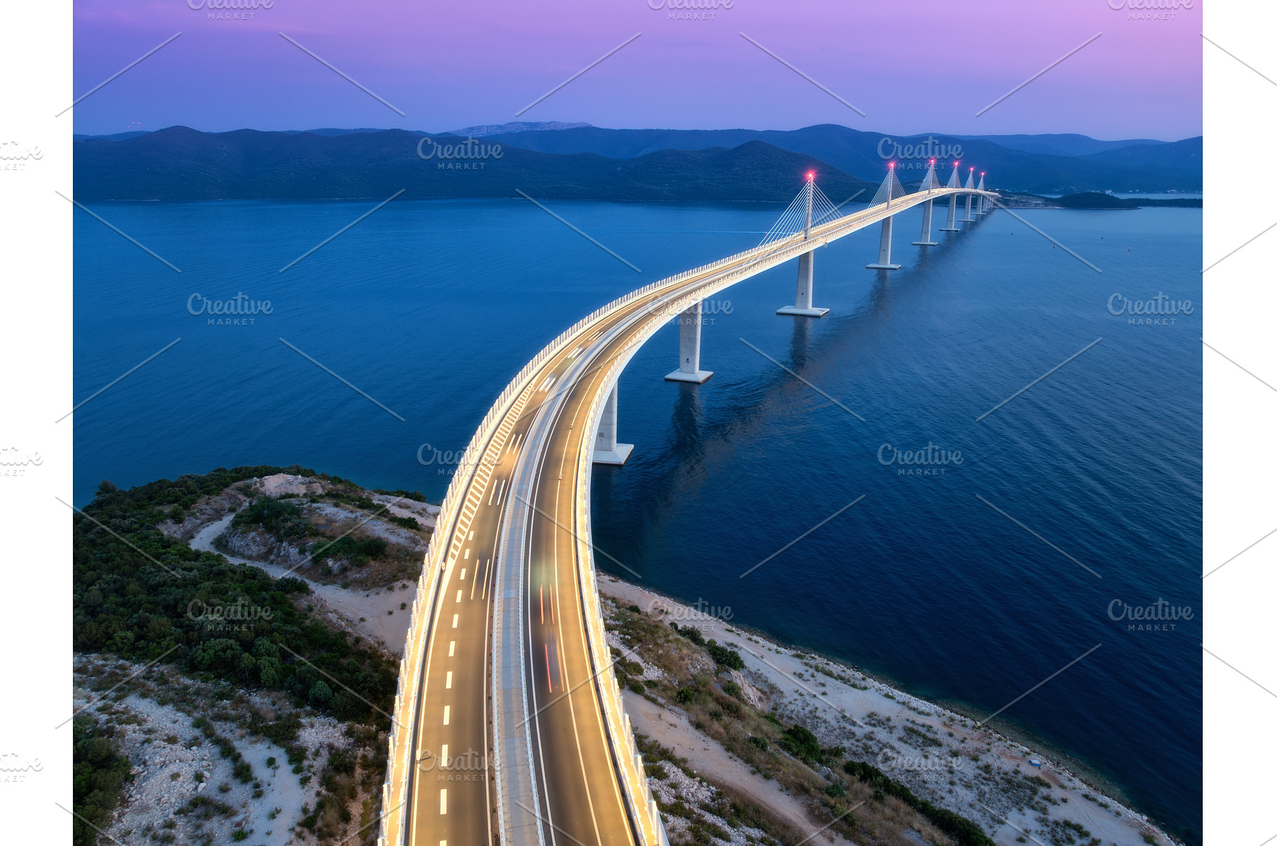 Aerial view of modern Peljesac, an Architecture Photo by den-belitsky