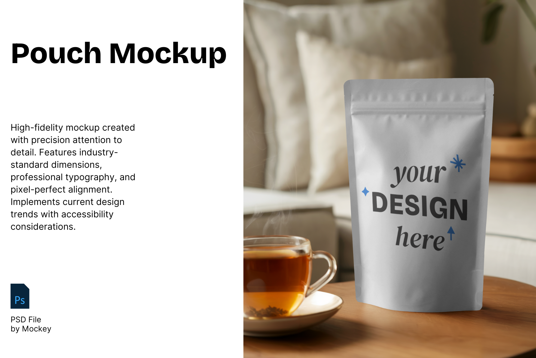 Stand-Up Pouch Packaging Mockup PSD, a Packaging Mockup by mockeyai